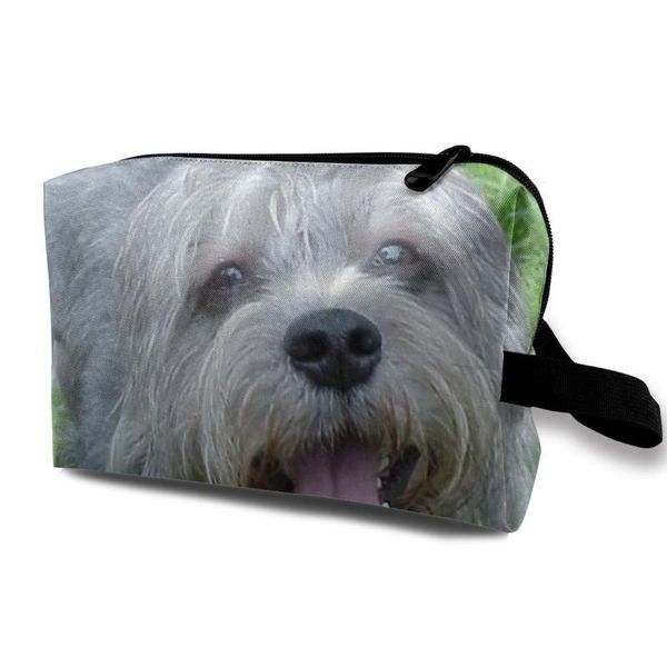 

arrive cosmetic bag dog pattern women necessaire make up printing travel portable makeup toiletry kits bags & cases