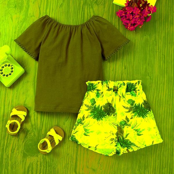 

summer girl set fashion clothes girls t-shirt 2-6 years old outfits. clothing sets, White