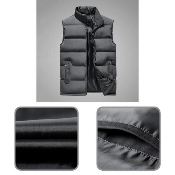 

men's vests ultra soft fashion solid color men waistcoat slim fit winter warm male clothes, Black;white