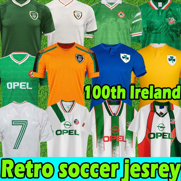 

21/22 ireland soccer jersey 100th anniversary 2021 2022 centenary football jerseys 1988 1990 1992 1994 1997 1998 90 93 92 94 96 northern ret, Black;yellow
