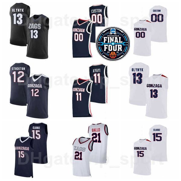 

ncaa college basketball final four gonzaga bulldogs 11 domantas sabonis jersey 13 kelly olynyk 12 john stockton 21 rui hachimura 15 brandon, Black