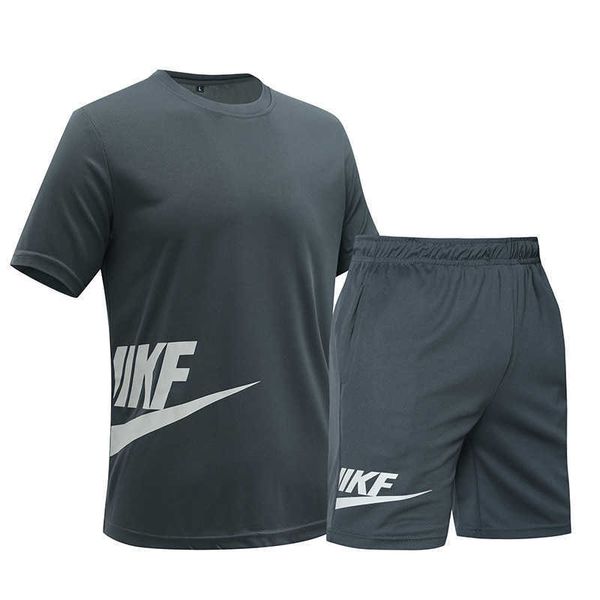 

men's summer short sleeve loose casual large sportswear, Gray