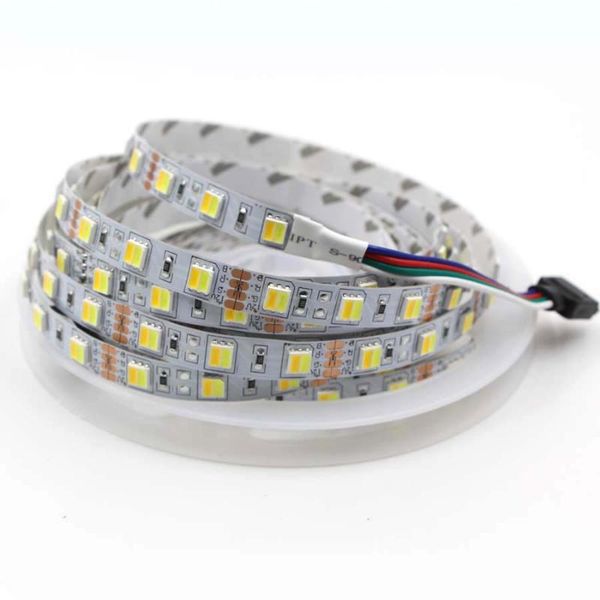 

strips 5m dual color cri 80 smd cct dimmable led strip light 12v 24v dc ww cw temperature adjustable flexible tape lamp
