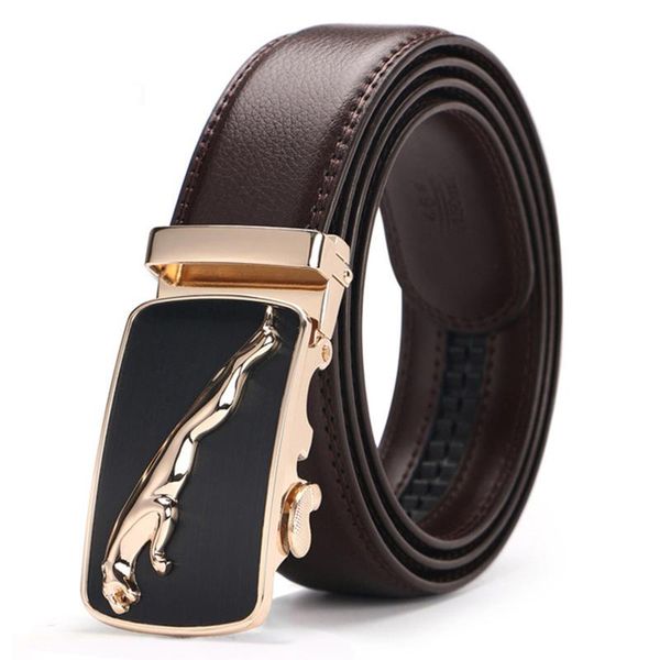 

belts men belt male genuine leather strap for automatic buckle brown men's cummerbunds cinturon hombre, Black;brown
