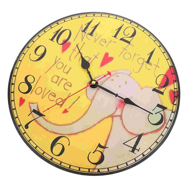 

wall clocks 1pc creative retro graffiti clock decorative wooden hanging
