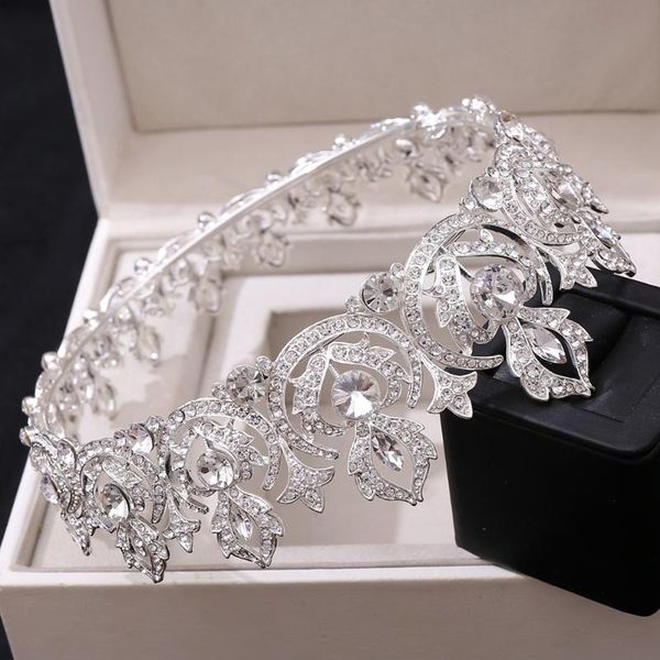 

hair clips & barrettes bridal crown headwear full circle wedding birthday rhinestone headdress retro luxury accessories for female, Golden;silver