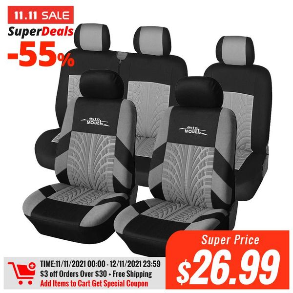 

car seat covers universal seats interior suitable for two rows of (double front and 2+1 seats)