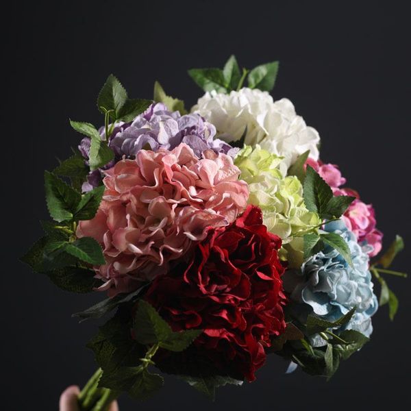 

decorative flowers & wreaths artificial 47cm handmade pink hydrangea home decor