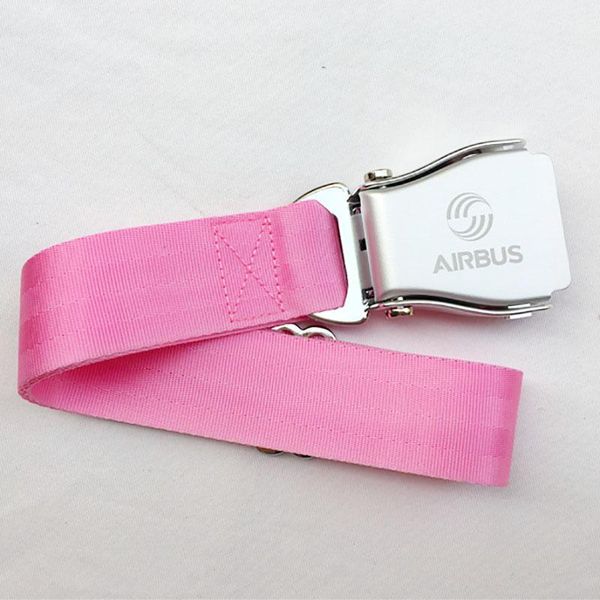 

belts pink airbus boeing airlines men trousers jeans belt airplane seatbelt buckles waist luxury designer for women ladies, Black;brown