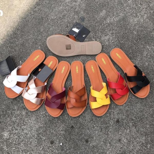 

fashion cross strap flat slippers women shoes 2021 spring and autumn heel outdoor botas de mujer, Black