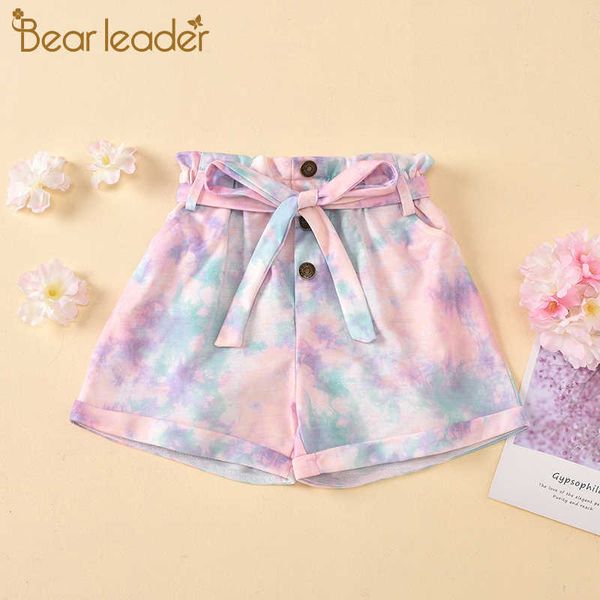 

bear leader kids girls shorts fashion summer baby colorful pants girl bowtie sashes shorts children clothes lovely suit 2-6y 210708, Black