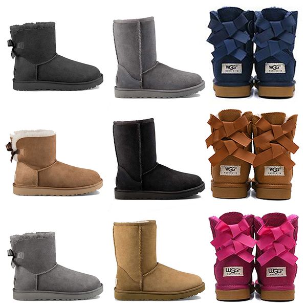 

women shoe snow boots mini classic ankle short boot womens ladies girls winter australia chestnut navy blue pink grey booties comfortable sh, White;red