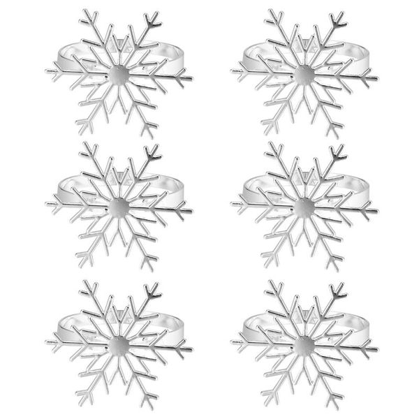 

napkin rings 6pcs christmas tissue buckles festive snowflake decorations