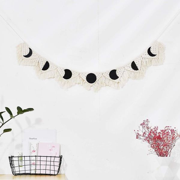 

tapestries bohemian macrame woven tapestry r eclipse hanging sign for home wall bedroom apartment dorm room background decor