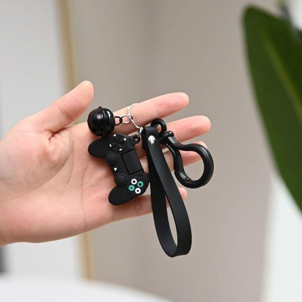 

keychains durable pvc video game controller handle pendant keychain bag decor player keyring supplies fashion jewelry, Silver