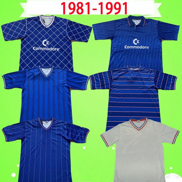 Chelsea FC cfc soccer jersey football shirt Hazard Robson Bumstead 1981 1982 1983 Camisa de futebol com camisa de futebol branca Vintage Maillot 81 82 83 Camiseta antiga