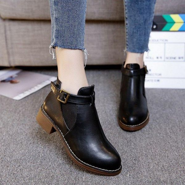 

boots 2021 autumn women wedges lace-up fashion high heeled large size 40 plus velve warm leather shoes, Black