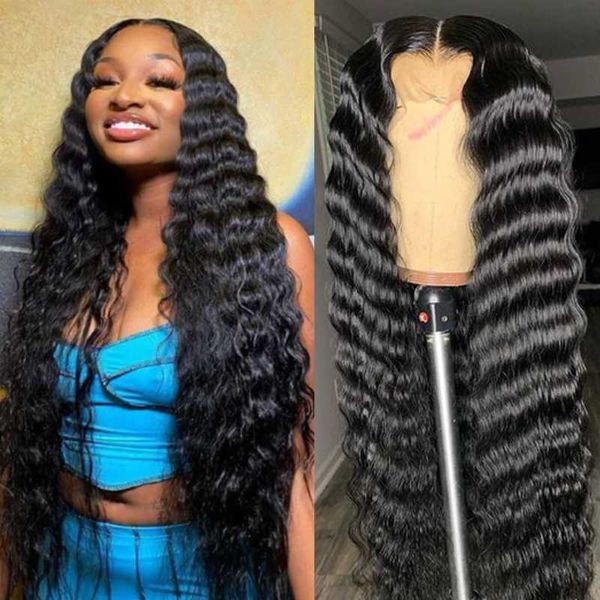 

lace wigs missanna 16-32 inch 13x6 loose deep wave front wig 250 density closure 4x4 5x5 6x6 brazilian remy human hair, Black;brown