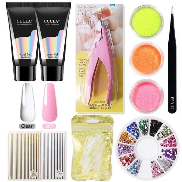 

set painless extension glue 60ml nail art potherapy uv tape scissors glitter tweezers mold tslm2 kits