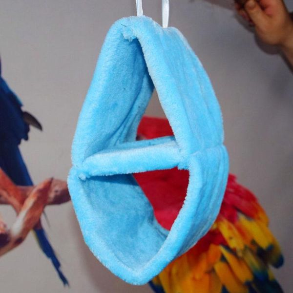 

lanlan double layer plush nest parrot bird hammock with hanging hook for pet cages