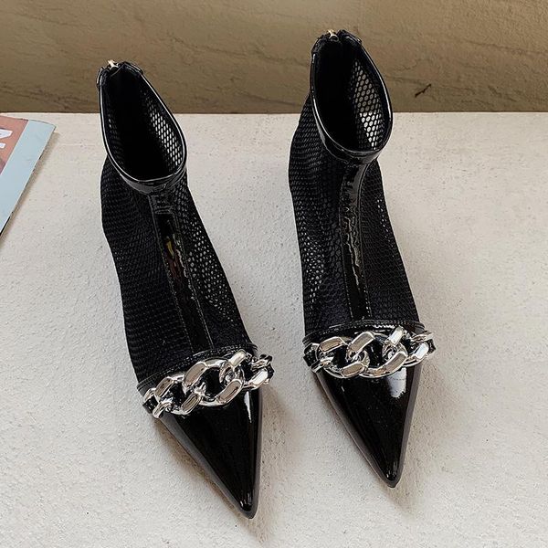 

boots women sandals 2021 summer shoes for shoe ladies female mesh rubber, Black