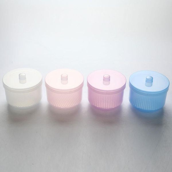 

nail art equipment 1pc polish head cleaning bowl tools sterilizer box manicure drill bits cleaner salon disinfection, Silver