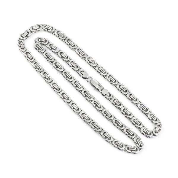 

chains never fade stainless steel men women necklace 6.5mm link byzantine imperial chain necklaces jewelry gift wholesale, Silver