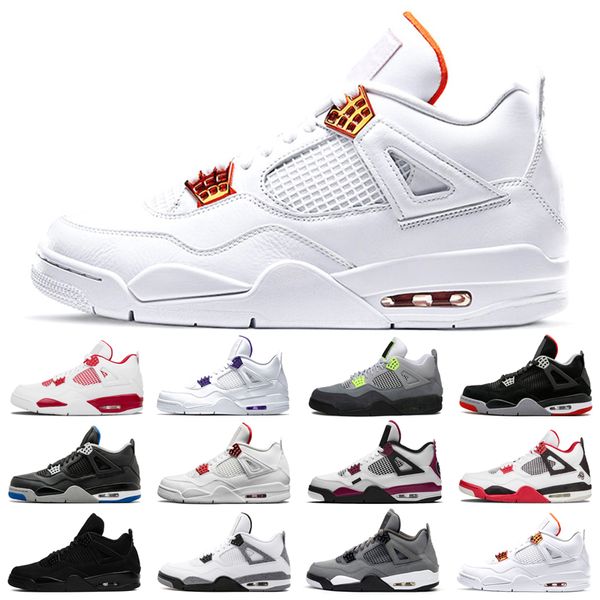 

4s man basketball shoes fashion taupe haze desert moss court purple alternate diy fire red lightning neon orange white cement oreo pine trai