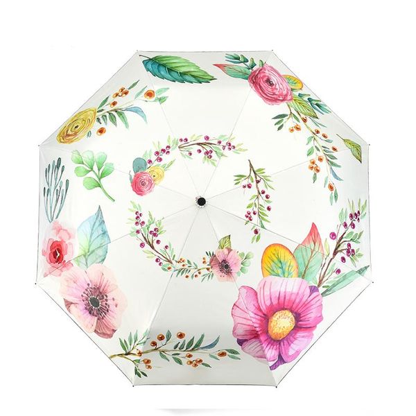 

umbrellas windproof folding umbrella women automatic travel wind rain kids uv protection sonnenschirm girl small ea60ys