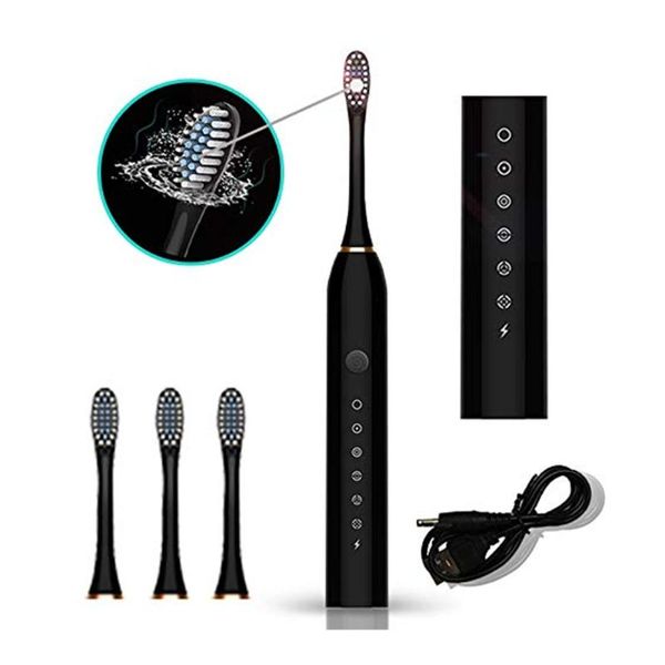 

smart electric toothbrush usb fast charging toothbrush, suitable for children, 6 selectable modes with 2-minute built-in timer