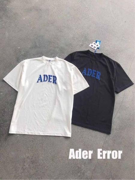 

men's t-shirts blue denim embroidered then grip error t shirt 2021 female casual 1:1 t-shirts top, White;black