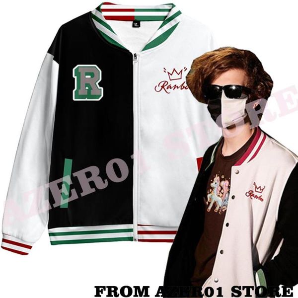 

men's hoodies & sweatshirts ranboo logo dream team smp print jacket winter men/women casual baseball uniform streetwear hip hop sweatsh, Black