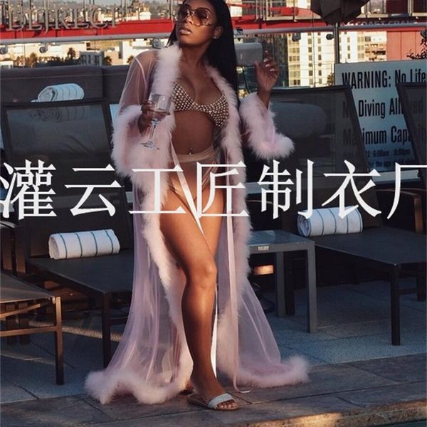 

eba large seductive underwear woolen bathrobe long nightdrs, Red;black