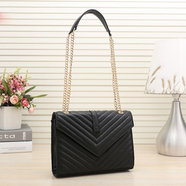 

luxurys designers bags tote handbag pu leather classic ladies lock shoulder bag 6 colors gold chain 3 models