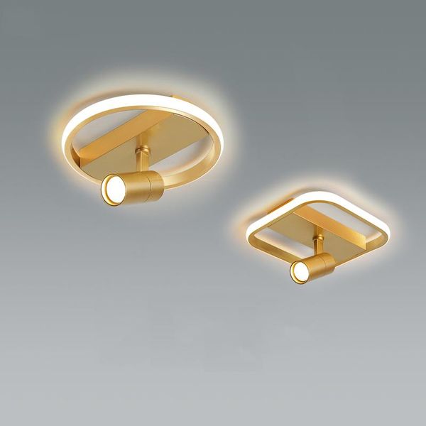 

light luxury golden surface mounted spotlights simple and modern aisle corridor lights cloakroom entrance wall lamp