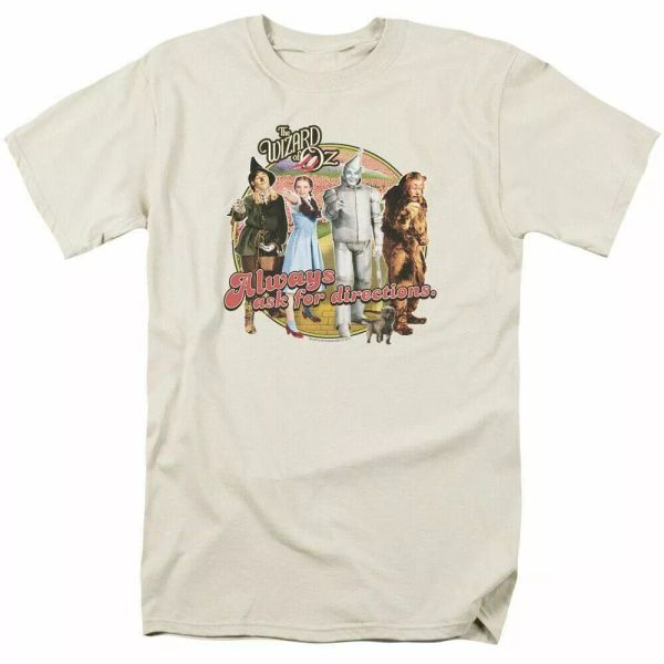 

the wizard of oz directions t shirt licensed movie retro classic tee new cream, White;black