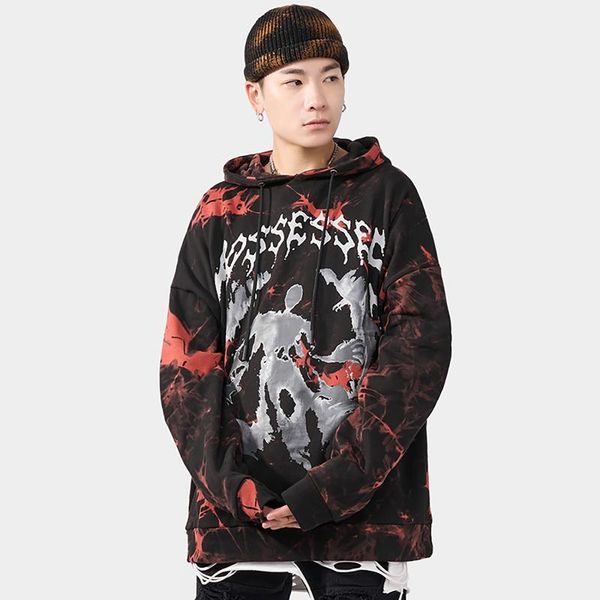 

men's hoodies & sweatshirts streetwear hoodie for men graphic hooded sweatshirt cotton pullover, Black