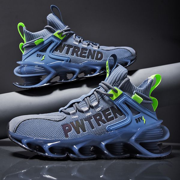 

mens fashion casual shoes trend sports shoes breathable men shoes thick-soled running high-walking flying woven