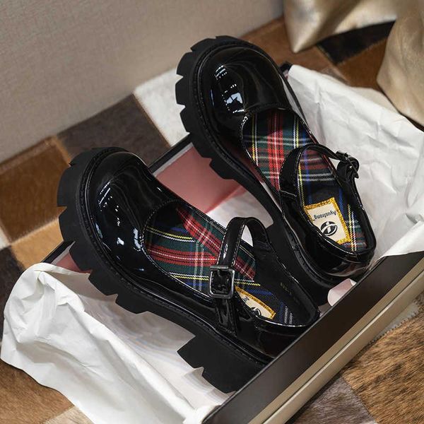 

sandals hepburn style shoes jk high heel british college soft lolita thick soled mary jane, Black
