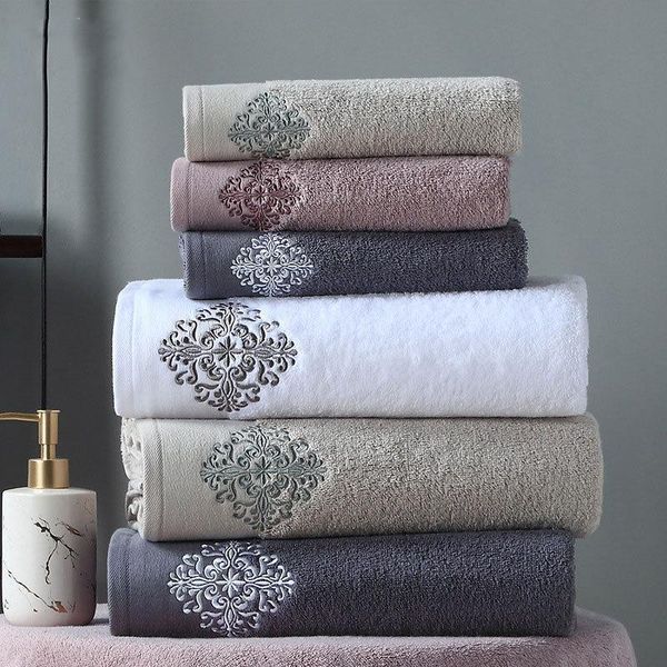 

towel luxury embroidery bath towels bathroom 140*80 cm large soft cover el for home blanket decoration terry wedding gift