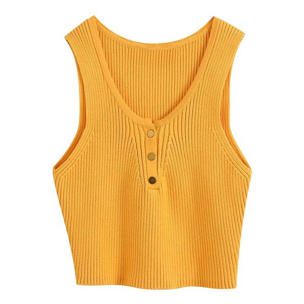 

women's vests harada summer v neck short sweaters women fashion solid buttons sweater elegant sleeveless female ladies eab, Black;white