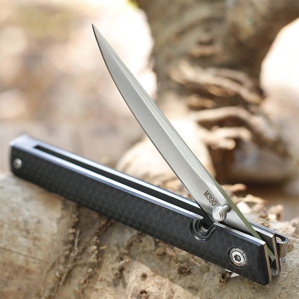 

high quaity japanese ba bearing tactica foding bade knife m390 stee bade surviva pocket knives hunting knife edc toos