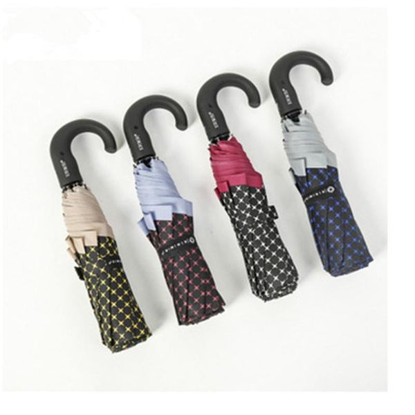 

umbrellas folding umbrella little star automatic three-folding 8k windproof sun parasol sunny rainy fashion outdoors