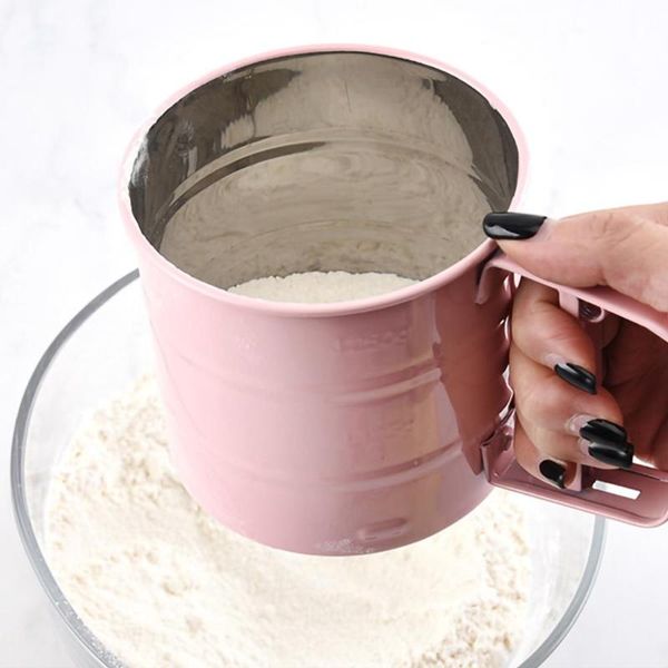 

tools cake utensils stainless steel semi-automatic hand-sifted flour automatic hand - held sieve baking & pastry