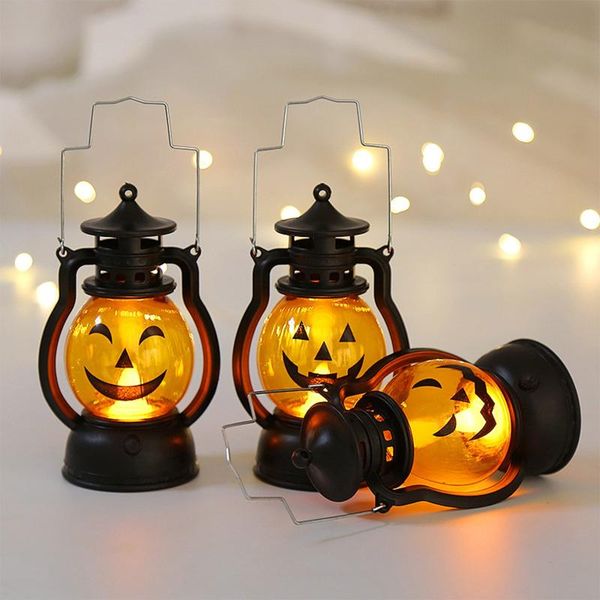 

portable lanterns led halloween pumpkin ghost lantern lamp diy hanging scary candle light decorations for home horror props kids toy