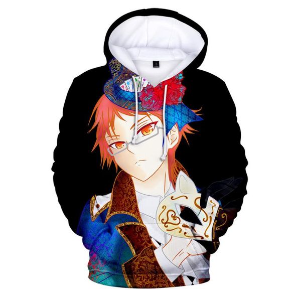

men's hoodies & sweatshirts 2021 anime the royal tutor 3d print hoodie sweatshir autumn winter men/women fashion harajuku pullover casu, Black