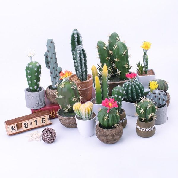 

decorative flowers & wreaths simulation green plant potted fleshy fairy cactus small and medium-sized plants home decoration diy fake grass