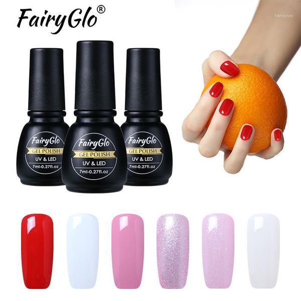 

fariyglo 7ml nail polish pure color glue varnish lacquer soak off semi permanent hybrid lucky enamel stamping gel painting1