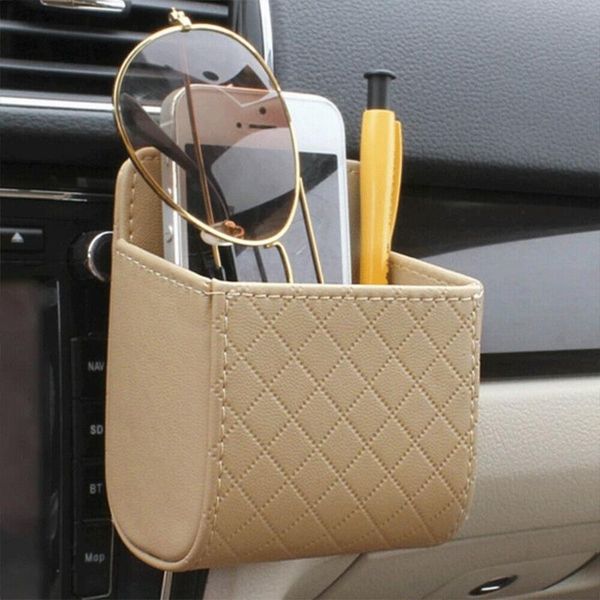 

car organizer beige pocket storage box black brown debris bag holder pouch outlet