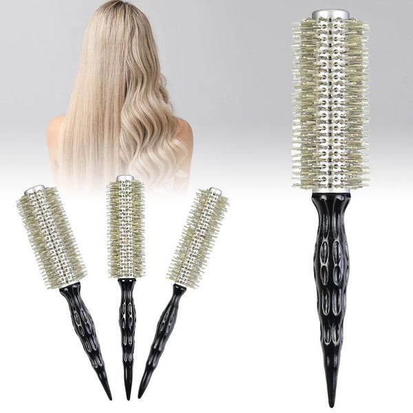 

hair brushes round brush quiff roller convenient curling roll vent for women and men, Silver